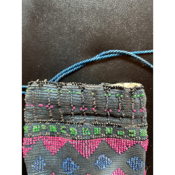 Antique Glass Beaded Purse Edwardian or 1920's - Picture 6 of 8